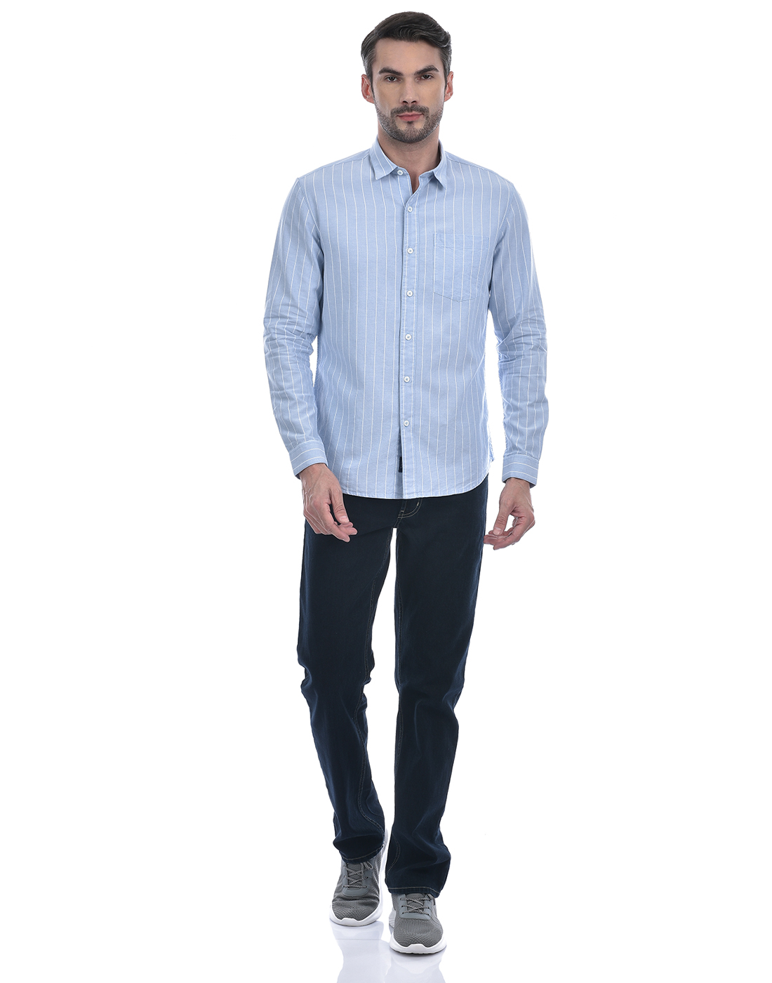 Numero Uno Men Solid Dark Blue Jeans